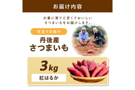 【先行予約】丹後産　さつまいも　紅はるか3kg　2026年3月中旬～配送