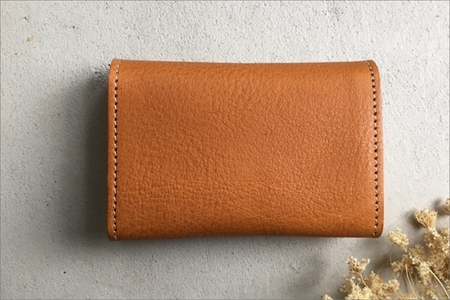 栃木レザー カードケース 牛革カード入れ キャメル