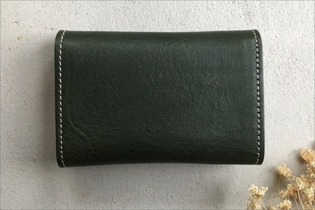 栃木レザー カードケース 牛革カード入れ ｸﾞﾘｰﾝ