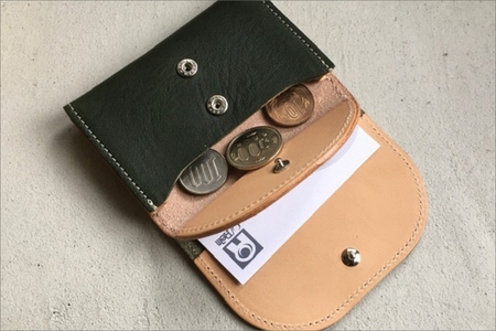 栃木レザー カードケース 牛革カード入れ ｸﾞﾘｰﾝ