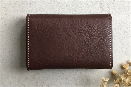 栃木レザー カードケース 牛革カード入れ ﾀﾞｰｸﾌﾞﾗｳﾝ