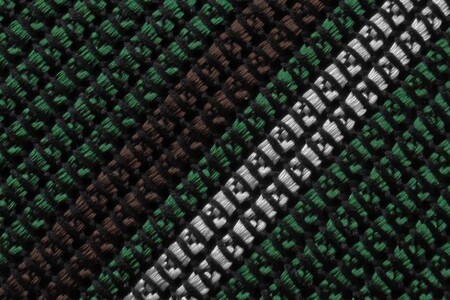 kuska fabric 2ラインレジメンタルタイ 【グリーン】 世界でも稀な手織りネクタイ