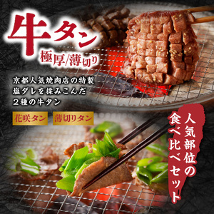 極厚タンと薄切りタンの食べ比べセット 750g 【九条ネギ付き】 093-22