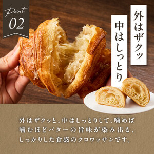 【全2回定期便】よつ葉バターの香り♪酵母クロワッサン１０個 065-06-T01