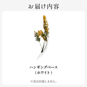 HITTITEの 海外展示会出展 スタイリッシュな花器 ハンギングベース ホワイト 063-50-WH