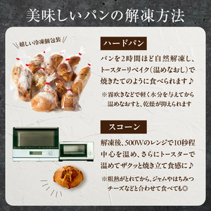 【全3回定期便】選べる回数！自家培養酵母で焼くハード系パン9種＋スコーン1種セット！065-04-T02