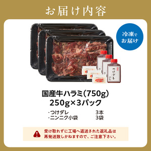 「京都人気焼肉店」貴重!肉汁溢れる 国産牛ハラミ 750g 093-44| ハラミ