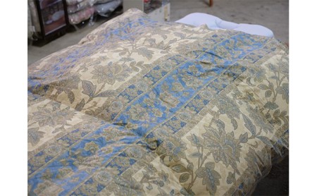 京の老舗表彰企業が選んだ「羽毛布団（カラー青）」と「息夢枕（Mサイズ）」のセット　069-03-BM