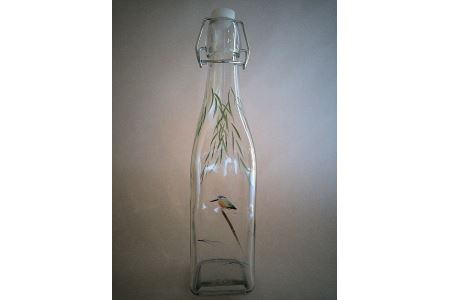 京絵付けガラスボトル【076】