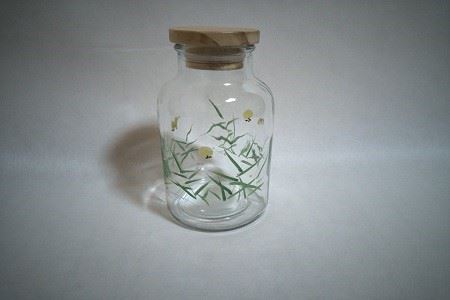 ガラスキャニスター（木蓋）【085】