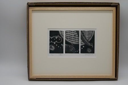 銅版画 ～収穫'19～ （額縁入り）【136】 | 京都府井手町 | ふるさと