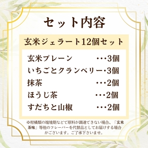 【ジェラート】玄米ジェラート12個 ヴィーガン アイス グルテンフリー【175】