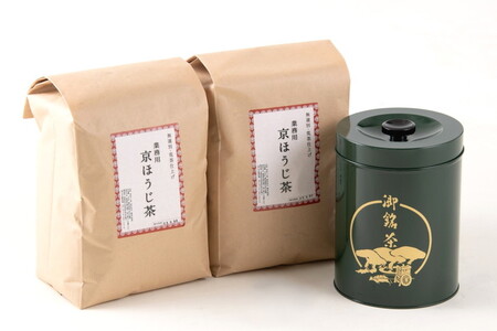 京都産ほうじ茶2kgと専用の大型茶筒付