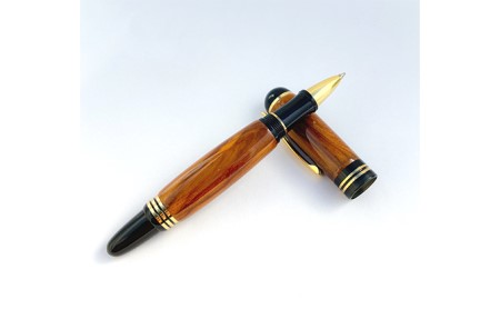 天然屋久杉ボールペン(キャップタイプ、0.5mm)1本