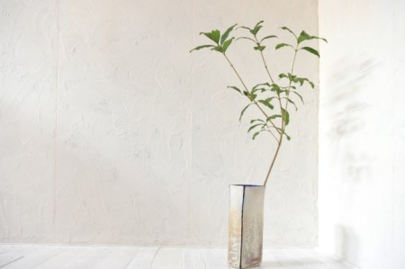 Hiwairoフラワーベース　青　花器　花瓶　高さ30cm×12cm×7cm
