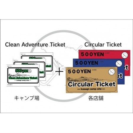 笠置キャンプ場利用チケット3000円分+町内加盟店利用チケット1500円セット【1261477】