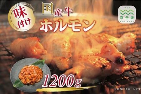 【2026年1月中旬以降発送】 国産牛味付けホルモン 1.2kg   [020IZ002]