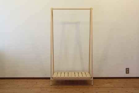 【京丹波町産ヒノキ使用】 手作りハンガーラック【 木製 手づくり  】  [200TK001]