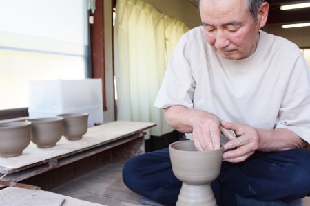 京丹波町の窯元「工房瑞穂」ソギペアマグカップ　[020MG001]