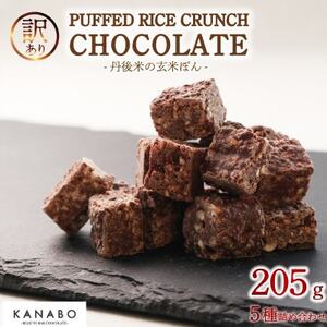 訳あり PUFFED RICE CRUNCHCHOCOLATE 5種　玄米香る贅沢チョコクランチ_菓子・スイーツ チョコレート  _【配送不可地域：離島】【1580833】