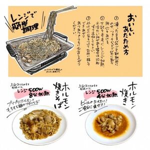 千鶴屋のホルモン焼きそば　2人前　300g×2袋　地元熱愛の味をレンジだけの簡単調理で　与謝野町より_麺   _【配送不可地域：離島】【1583846】