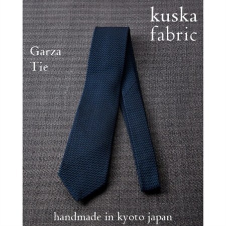 【手織りネクタイ】ダークネイビー ガルザタイ kuskafabric 丹後の絹織物【高島屋選定品】_装飾品・工芸品 ネクタイ・ベルト 服飾小物 _【1615550】