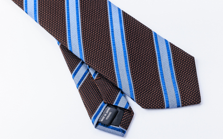 シルク100%　たけとらのフレスコネクタイ　茶・サックス・青　ふるさと納税限定　プレゼント・父の日に_装飾品・工芸品 ネクタイ・ベルト 服飾小物 _【1606028】