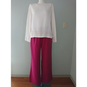 シルクパンツ　ピンク　丹後シルク_装飾品・工芸品 女性・レディース 洋服   装飾品・工芸品  洋服 _【1128226】