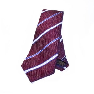 シルク100%　たけとらのフレスコネクタイ えんじ　ふるさと納税限定　プレゼント・父の日にも_装飾品・工芸品 ネクタイ・ベルト 服飾小物 _【1347157】