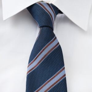 シルク100% たけとらのフレスコネクタイ 花紺 ふるさと納税限定 プレゼント・父の日にも 与謝野町_装飾品・工芸品 ネクタイ・ベルト 服飾小物 _【1358942】