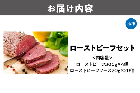 【アスモトレーディング】ローストビーフ300g×4個 セット_OS090-0002