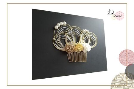 【 JPWA-BI® 】水引細工の髪飾り(マム)_OS105-0001