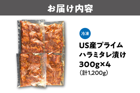 US産プライムハラミタレ漬け300ｇ×4（計1200ｇ）バーベキュー_OS027-0017