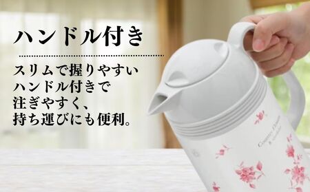 保温保冷ポット1.0L ガラス製魔法瓶アーバン柄_OS096-0002