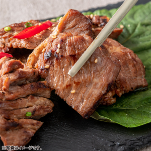【 高麗貿易ジャパン 】熟成豚カルビ1KG　(焼肉用、冷凍、味付、韓国焼肉、豚肉、お肉)_OS174-0003