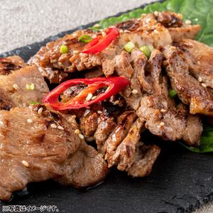 【 高麗貿易ジャパン 】熟成豚カルビ1KG　(焼肉用、冷凍、味付、韓国焼肉、豚肉、お肉)_OS174-0003