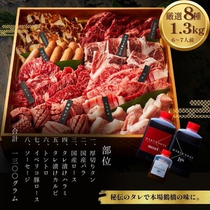 【 梅田白雲台 】大阪 鶴橋 満腹セット 1.3kg【 3種類のタレ付き 】_OS192-0011