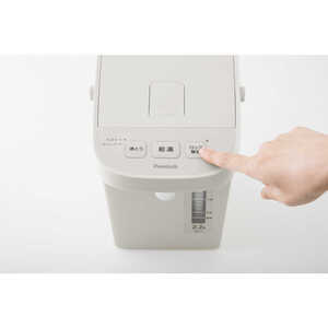 早沸きポット 3.0L アッシュホワイト 保温 再沸騰機能付_OS155-0028