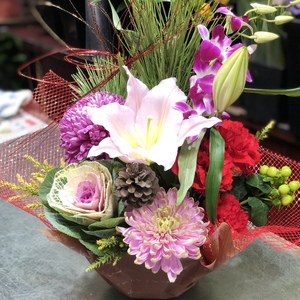 【お正月限定】 迎春フラワーアレンジメント_OS123-0003