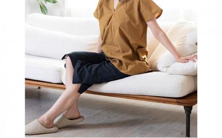 角野晒染　和晒ガーゼステテコ　無地 ネイビー Lサイズ