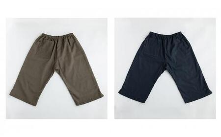 角野晒染　和晒ガーゼステテコ　無地 ネイビー Lサイズ