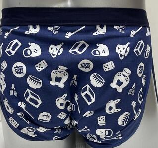 堺の機屋（織物工場）職人が作った褌【柄：茶道具】