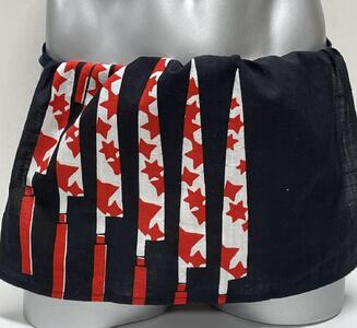 堺の機屋（織物工場）職人が作った褌【柄：包丁】