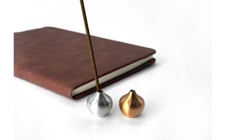 堺の伝統産品 お香立て [しずく-ALUMINUM]とincense holder plate [ALUMINUM] セット