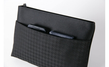 人気の千鳥柄生地を使用　メンズフォーマルクラッチバッグ