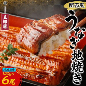 関西風うなぎ地焼き 冷凍真空 6尾×120g うなぎ ウナギ タレ 老舗 伝統 蒲焼き 真空パック 小分け 丑の日 ひつまぶし うな重 お取り寄せ グルメ プレゼント 贈答 贈り物 土用の丑の日 五郎藤 大阪府 堺市