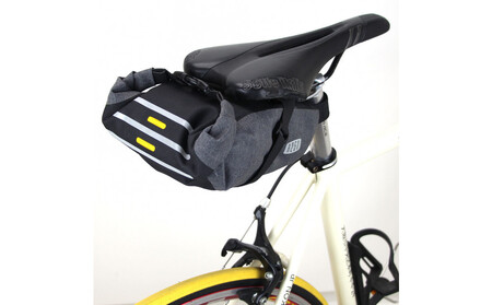 R250 防水サドルバッグ2 スモール ブラック/グレー
