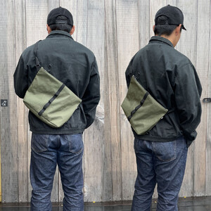 R250 サコッシュ3 ファスナー付き  アーガイルリップストップ  カラー:カーキ