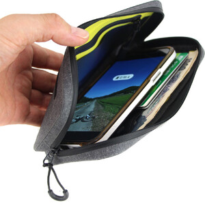 R250 防水スマートライドポーチ スーパーDX2 グレー W小銭入れ