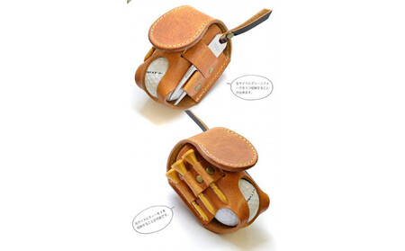 ゴルフボールホルダー【キャメル】